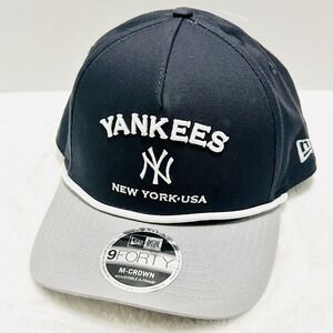 New Era New York Yankees City Script M-Crown A-Frame Hat Cap‎ Adjustable Blue